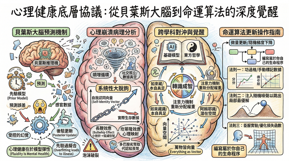 🧠 心理健康底層協議：從貝葉斯大腦到命運算法的深度覺醒 🌌