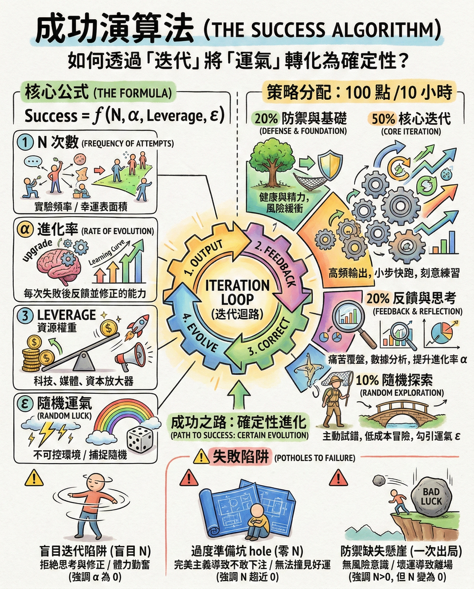 🎯 成功演算法：如何透過「迭代」將「運氣」轉化為確定性？
